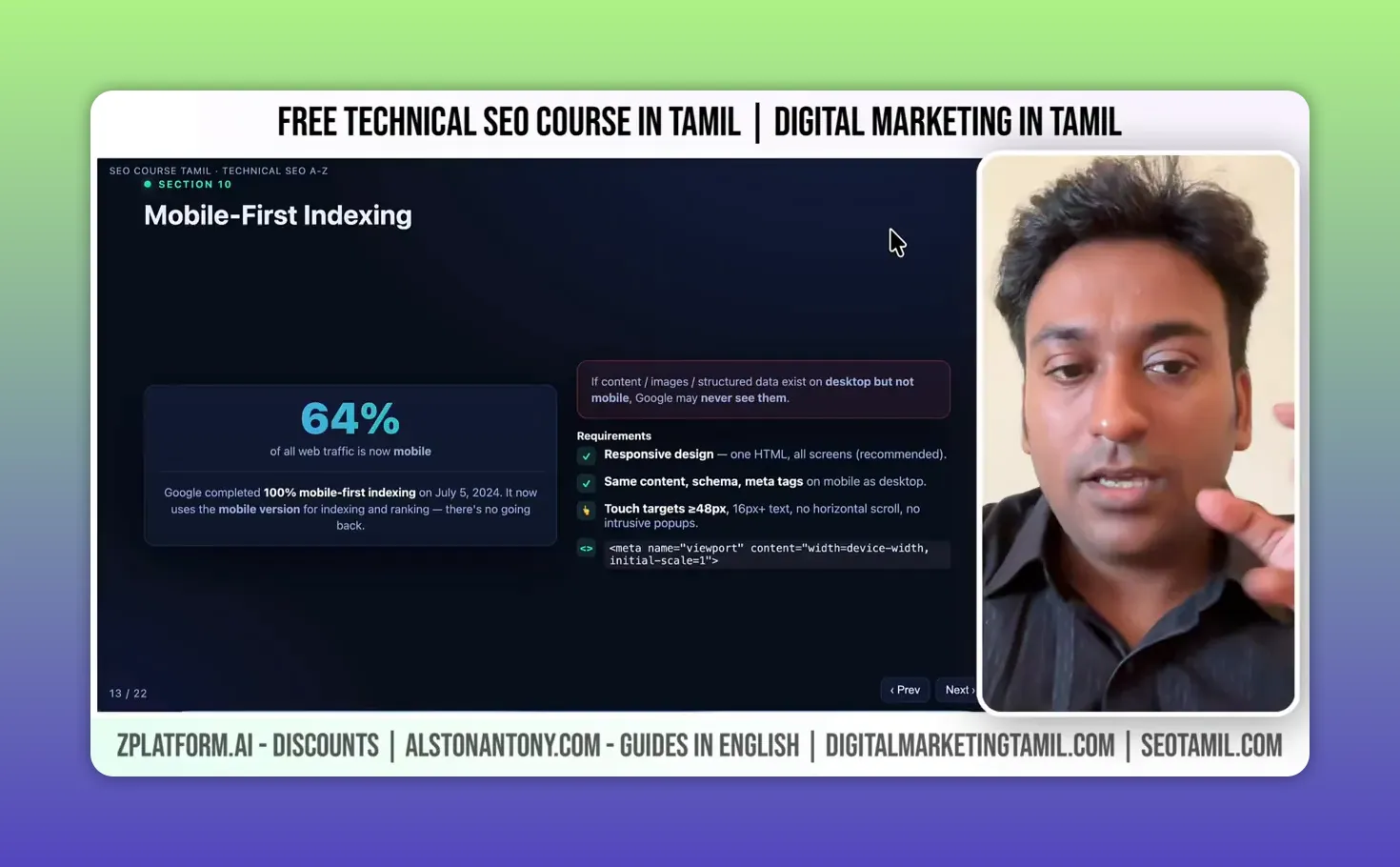 Mobile-first indexing in Tamil — majority of search traffic comes from mobile devices